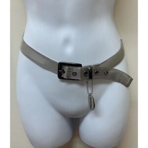 Vintage Merona Chain Link Mesh Silver Belt Size L